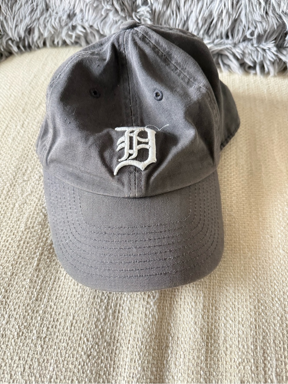 Heritage Gray Cap with White Script 'D' Patch